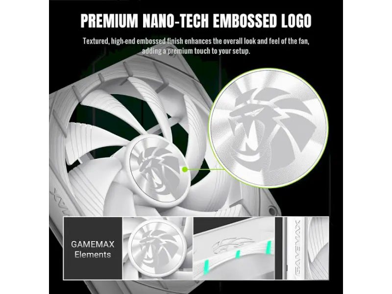 Корпусний вентилятор Gamemax Tornado T12 ARGB-R White - фото 5