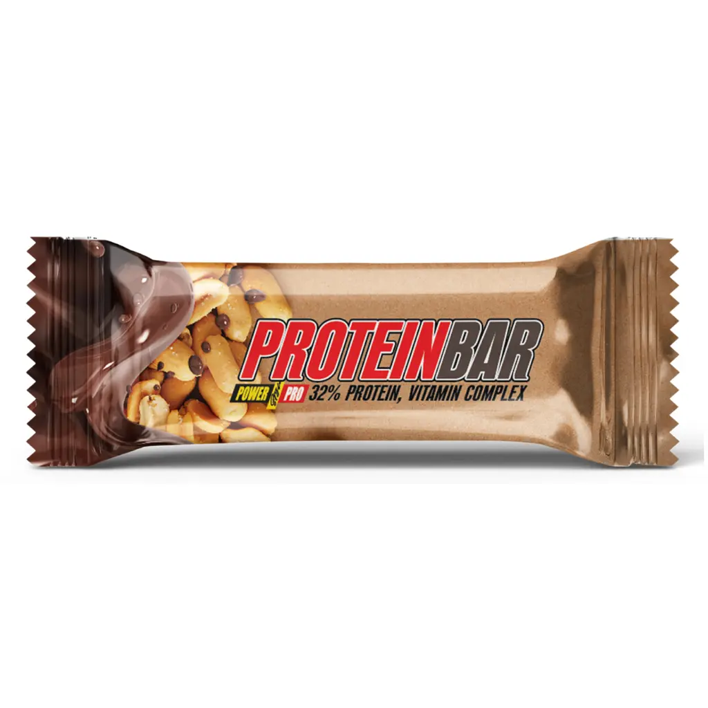 Протеїнові батончики Protein Bar 32% — 20 × 60 г Peanut Caramel