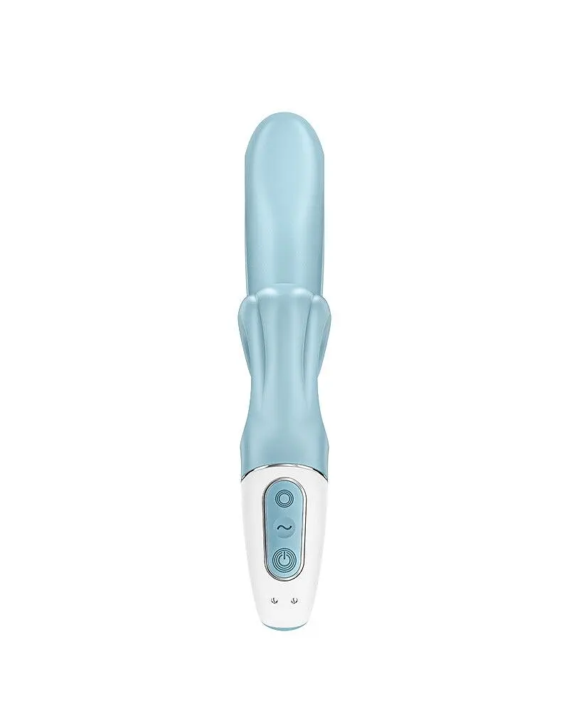 Вібратор-кролик Satisfyer Love Me Blue, гнучкий, відросток з потрійним кінчиком - фото 4