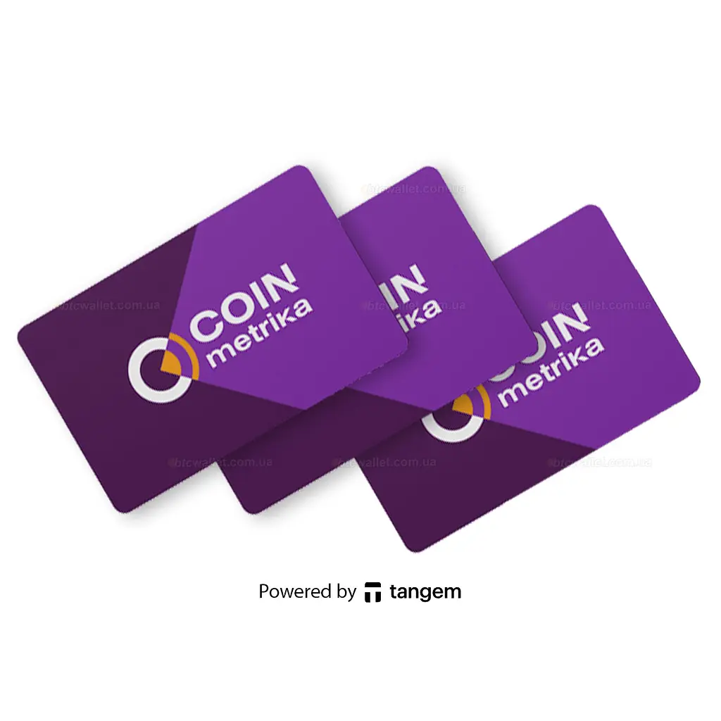 Криптогаманець Tangem 2.0 CoinMetrika Wallet набір з 3 карток (TG-COINM) - фото 2