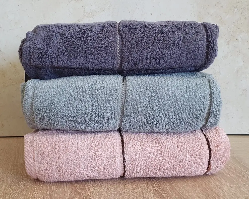Набір турецьких махрових рушників Cestepe MicroCotton Premium 3 штуки 50x90 Kare 2 щільність 600 г/м2 - фото 3