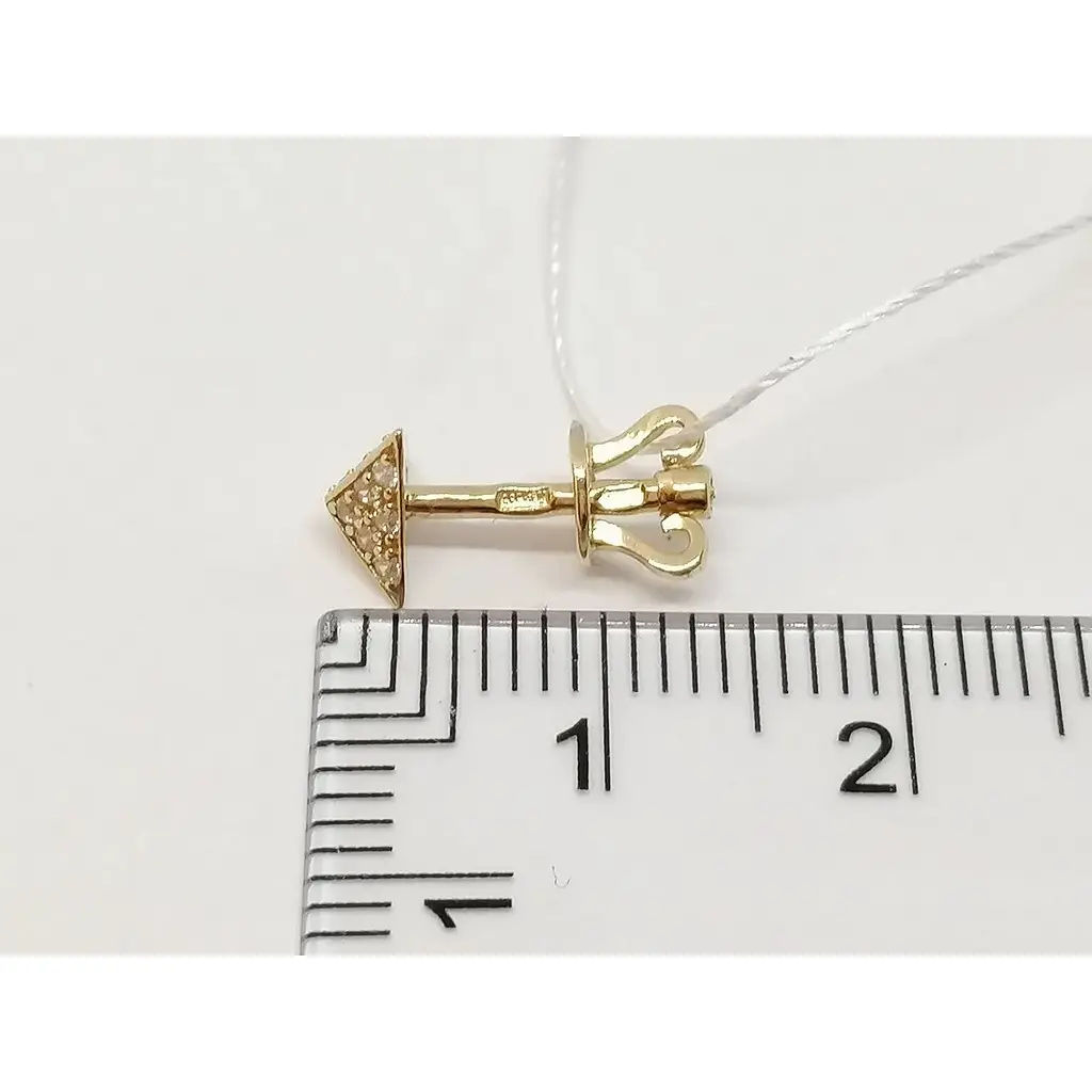 Золотые серьги-пуссеты Империя золота с фианитами. СП1139И - фото 3