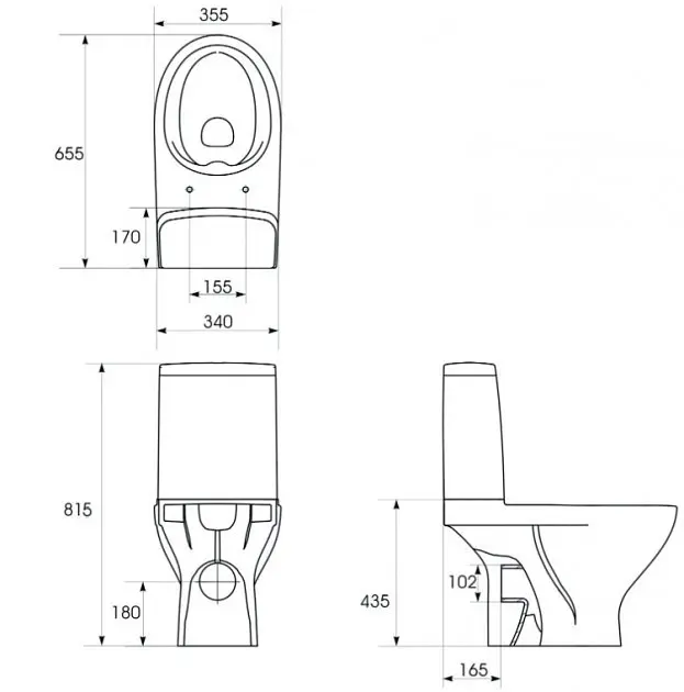Унітаз-компакт Cersanit Moduo Clean On 011 K116-035 з сидінням Soft Close Slim Wrap легкоз'ємне - фото 2