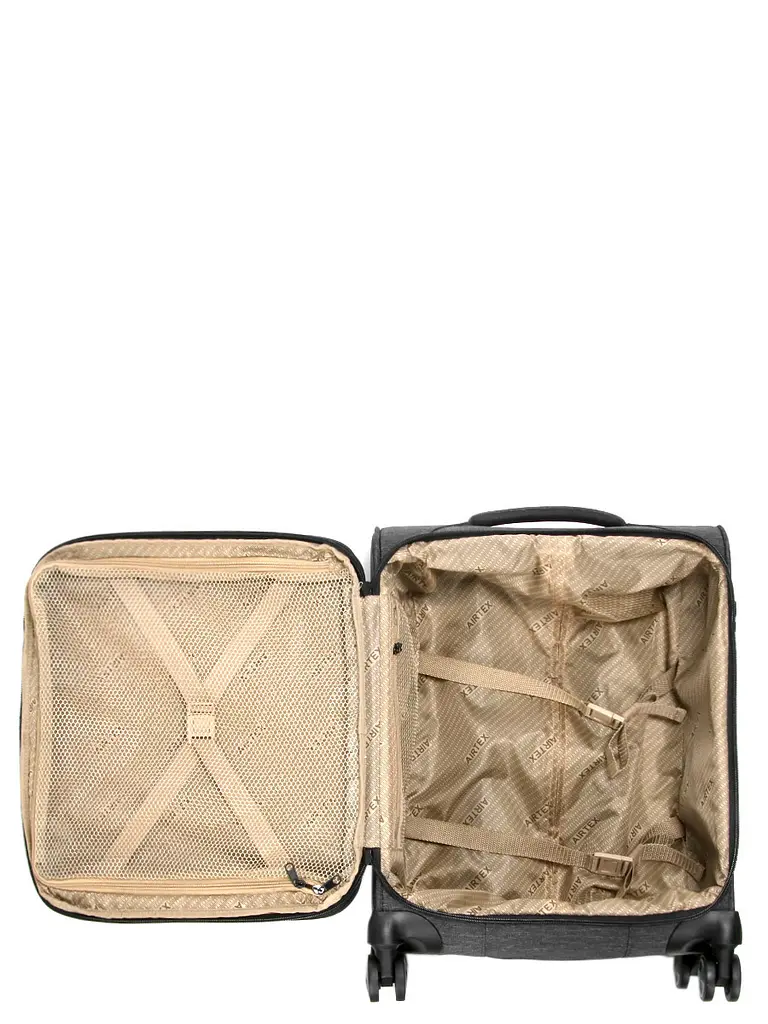 Валіза маленька S тканинна Airtex 6659 54x40x23см 50л Сірий - фото 11