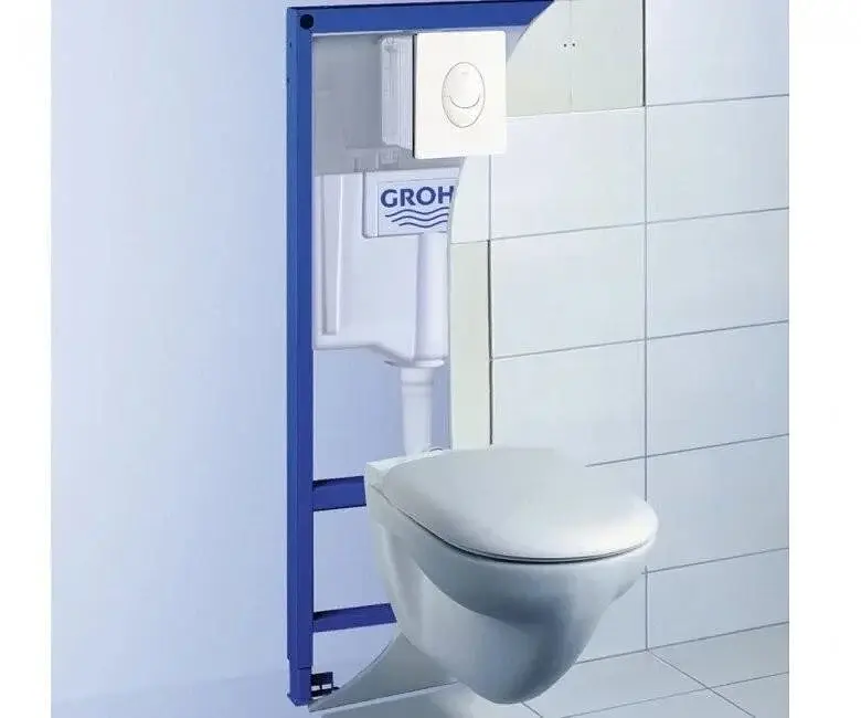 Інсталяція для унітаза Grohe Rapid SL 38722001 + овальна кнопка Skate Air біла 30412 - фото 4