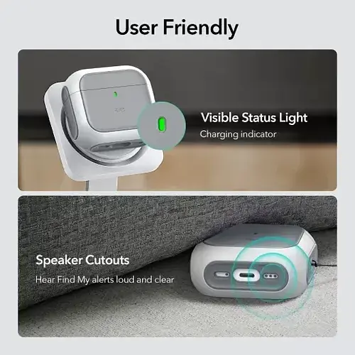 Чохол ESR Orbit Hybrid Case HaloLock для AirPods 4 2024 White (1C0110202) - фото 8