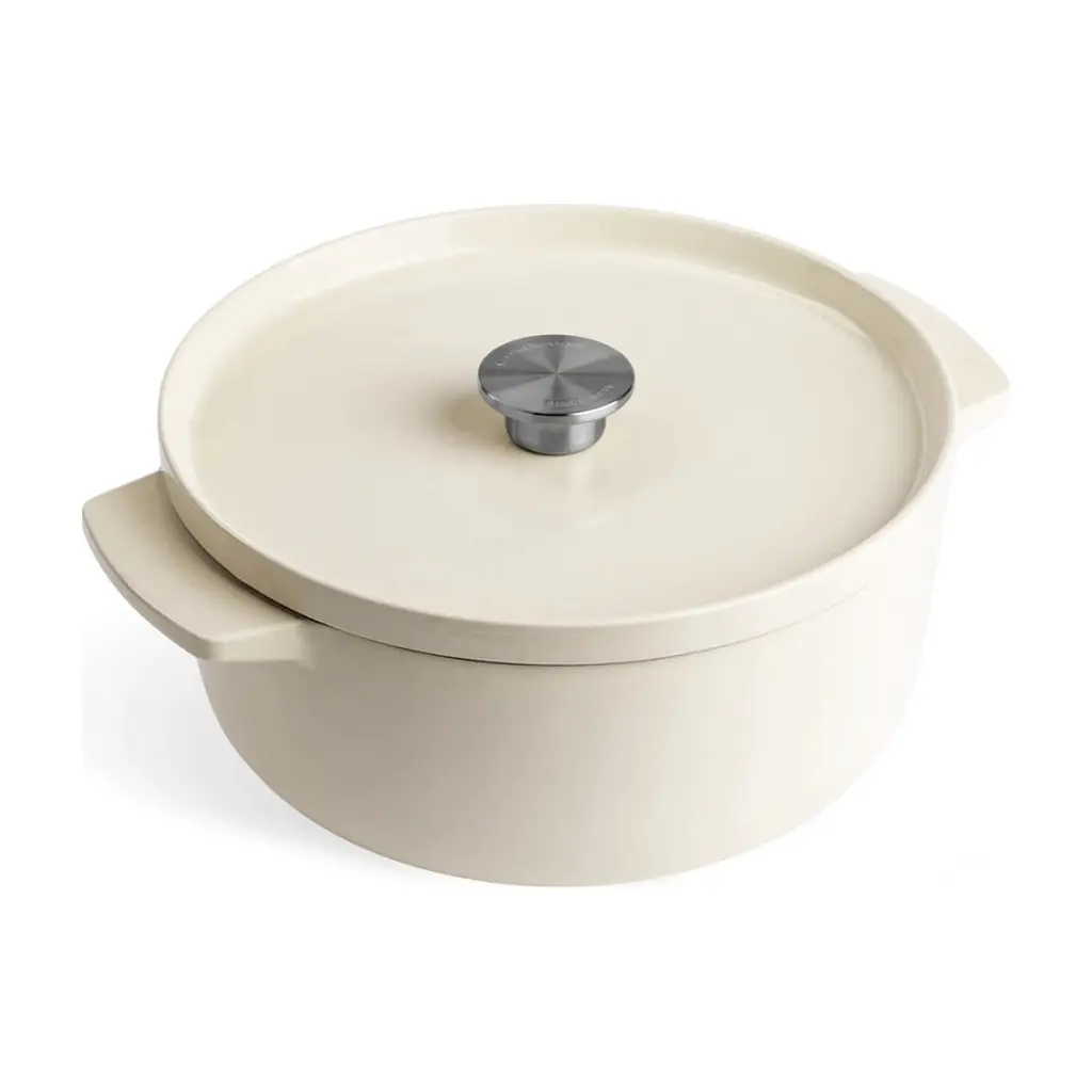 Каструля KitchenAid чавунна з кришкою 5,2 л Мигдалевий крем (CC006059-001)