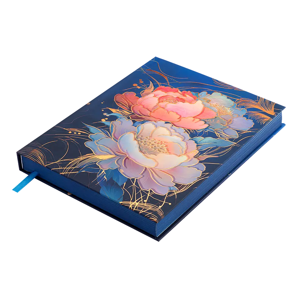Щоденник недатований Buromax Peony поліграфічний A5 336 сторінок темно-синій (BM.20170-03) - фото 4