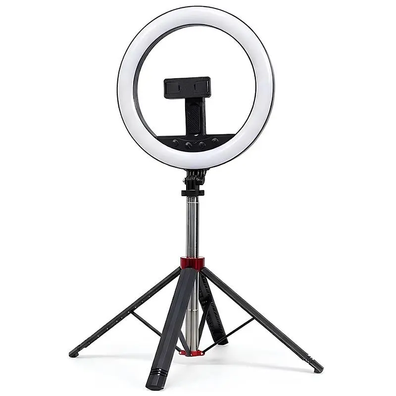 Кольцевая светодиодная LED лампа Neepho L15 + stand Black - фото 2