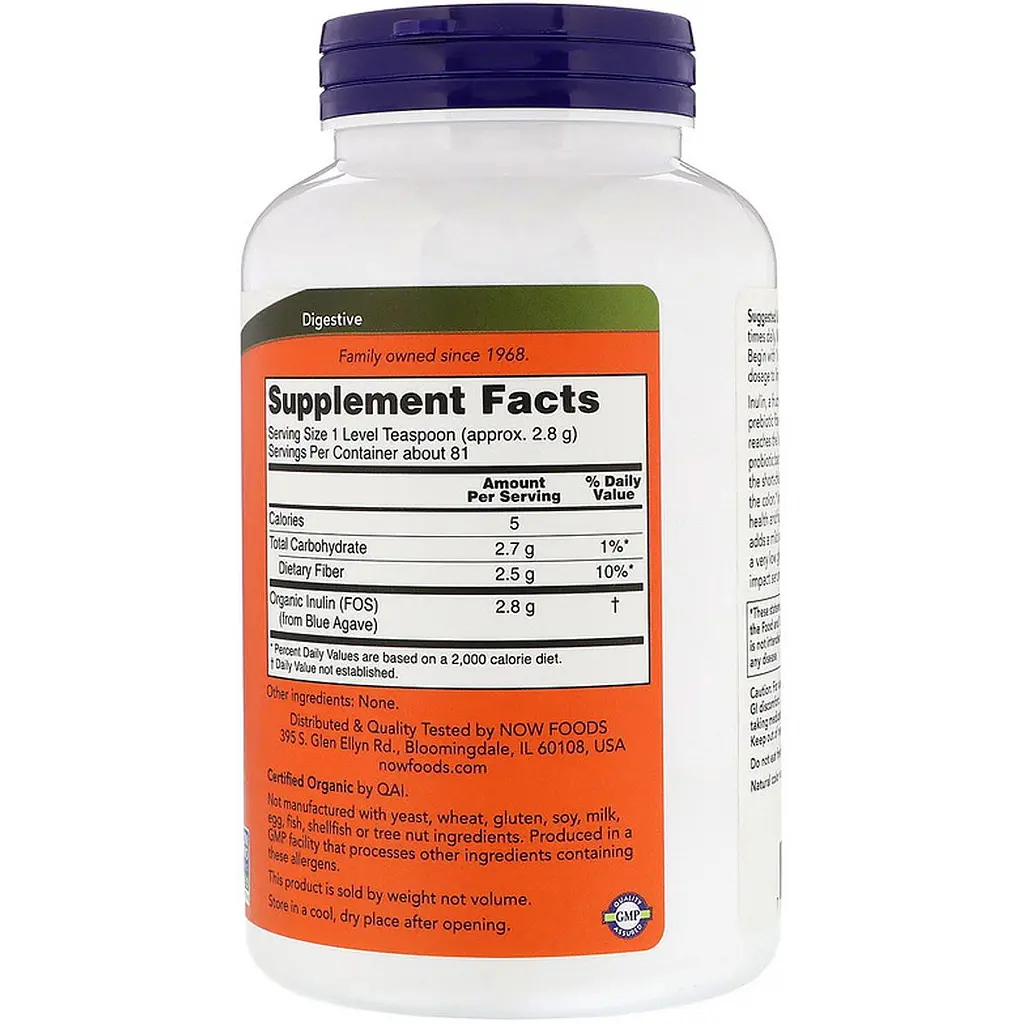 Інулін Now Certified Organic Inulin 227 г - фото 2