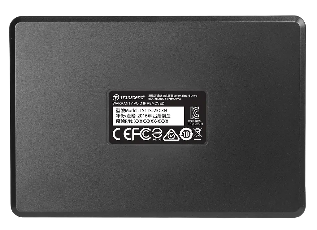 HDD накопичувач Transcend StoreJet 25C 1TB (TS1TSJ25C3N) USB 3.0 Iron Gray (6326162) - фото 2
