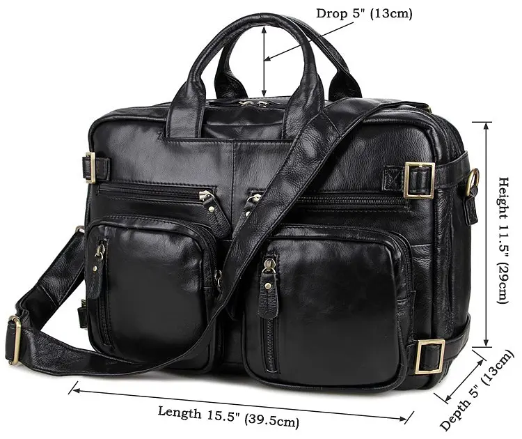 Сумка кожаная мужская Vintage 39,5х29х13 см sum0012442 - фото 9