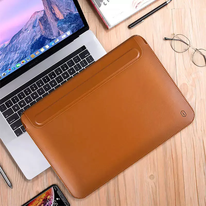 Чохол із підставкою SKIN PRO Portable Stand Sleeve 13.3" Коричневий Wiwu teh0029721 - фото 7