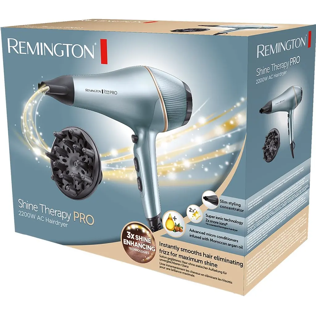 Фен Remington Shine Therapy PRO AC9300 блакитний - фото 5