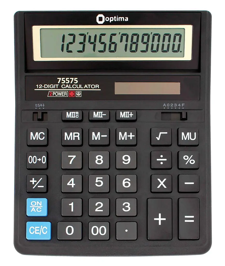 Калькулятор Optima 12-розрядний 203х158х30,5 мм (1) (10) (40) №O75575 - фото 2