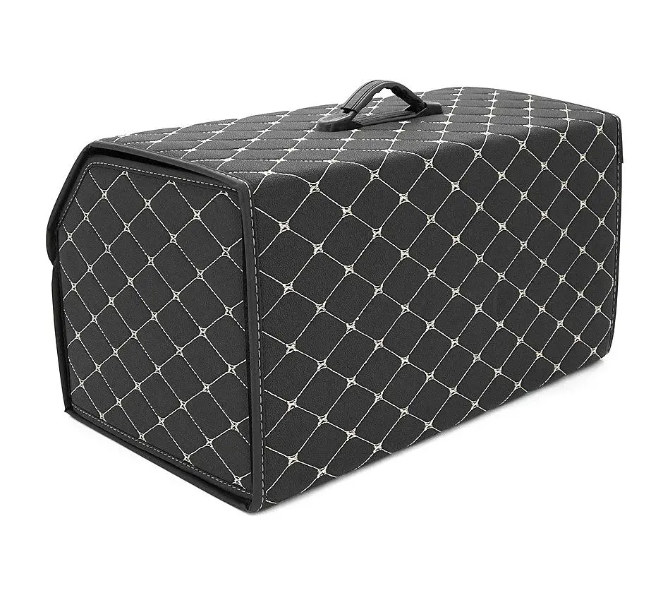 Складаний шкіряний автомобільний органайзер Voltronic CXJ-BIG-BG 540x320x300 Black-Gold - фото 4