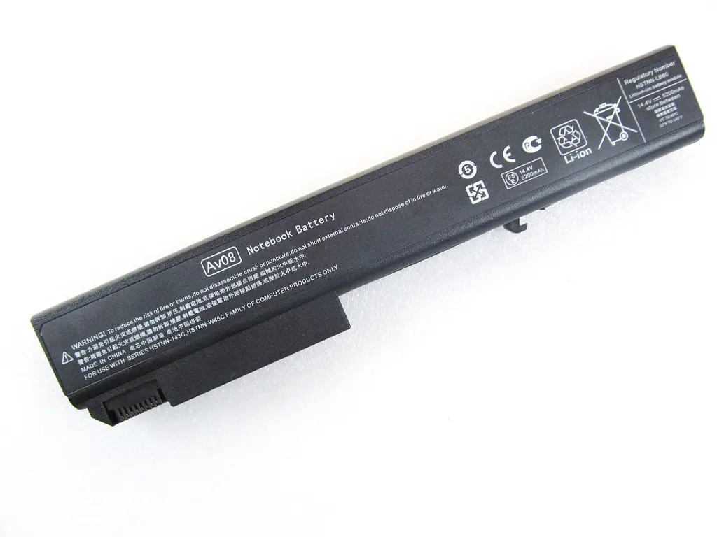 Акумулятор для ноутбука HP Elitebook 8530p HSTNN-OB60, 5200 mAh, 8cell, 14.4V, Li-ion, чорний - фото 2