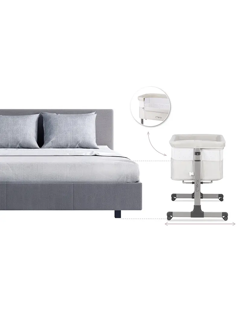 Кроватка приставная Momi Revo Light Grey - фото 10