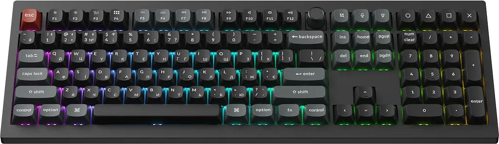 Клавіатура бездротова Keychron V6 Ultra Keychron Red Switch Black RGB (V6U-D1-UA) - фото 2