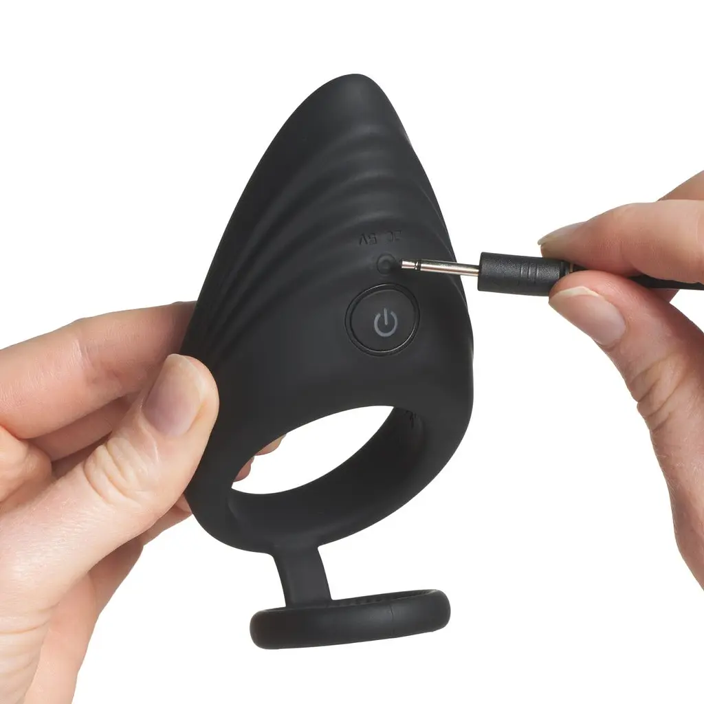 Подвійне віброкільце Nexus Enhance Vibrating Cock and Ball Ring, 10х3.25 см (чорний) - фото 4