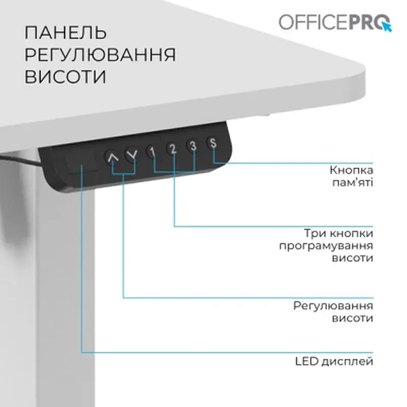 Комп'ютерний стіл OfficePro ODE1670W White (ODE1670W) - фото 5