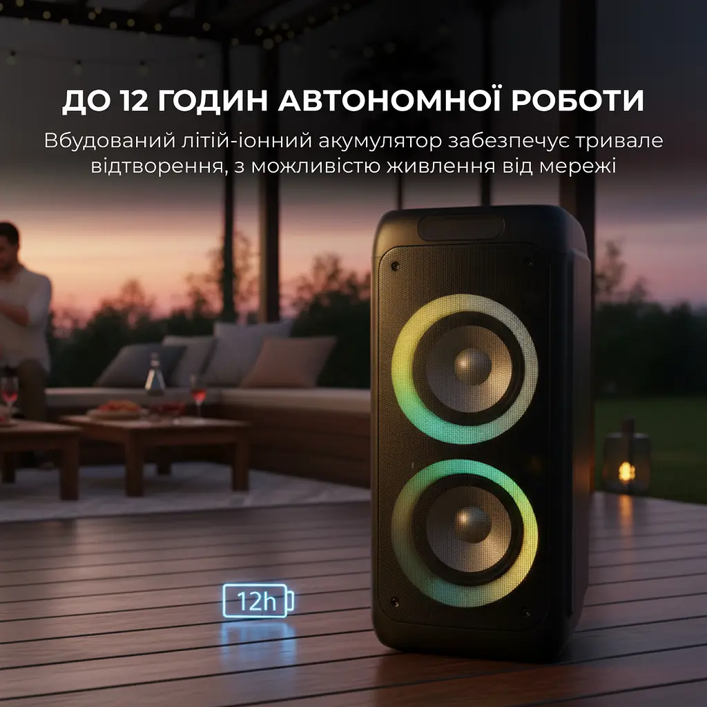 Портативна колонка Sharp Party Speaker PS-949 Black - фото 10