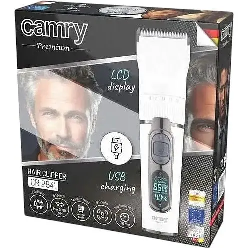 Машинка для стрижки Camry CR 2841 аккумуляторная с насадками - фото 8