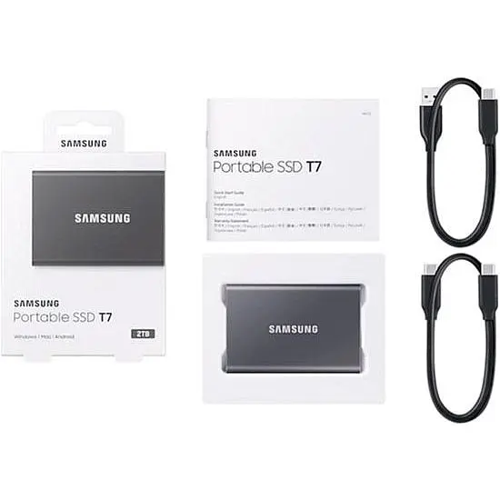 Зовнішній SSD накопичувач Samsung T7 2TB Titan Gray (MU-PC2T0T/WW) [91905] - фото 8