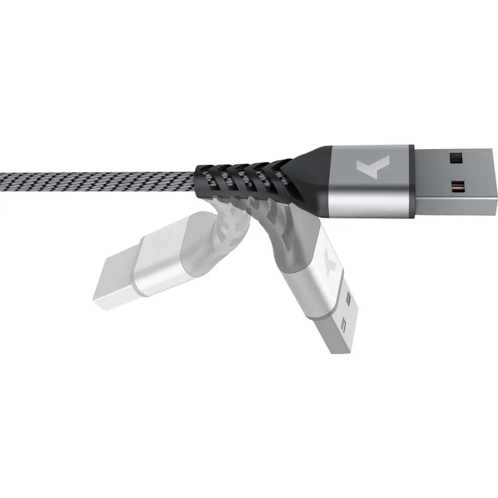 Дата кабель USB 2.0 AM to Micro 5P 1.0m Flex Gray Pixus (4897058531145) - фото 3