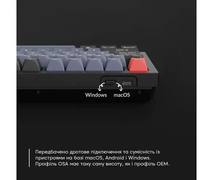 Клавіатура Keychron Q1 QMK Hot-Swappable Gateron Phantom Brown RGB Knob Space Grey (Q1N3_KEYCHRON) - фото 6