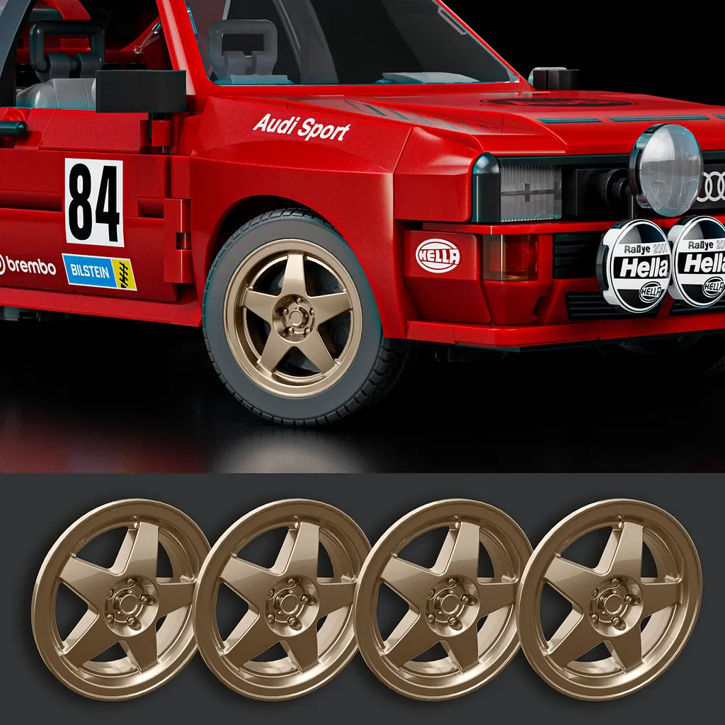 Колекційна машинка-конструктор Mattel Brick Shop Elite Audi ‘84 Sport Quattro (JLK39) - фото 5