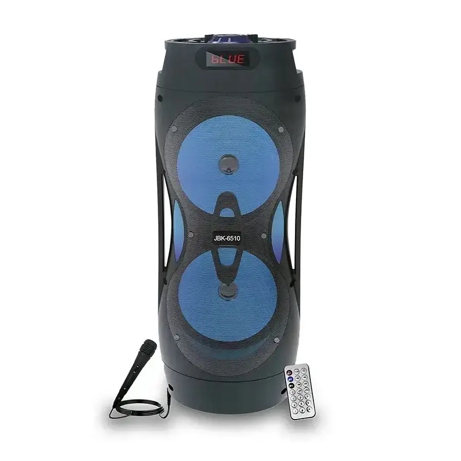 Портативна Bluetooth колонка RIAS JBK-6510 6.5" RGB із мікрофоном 40W Black