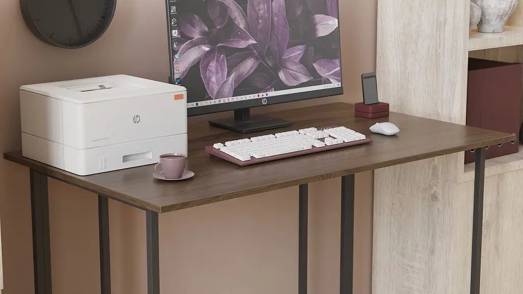 Компьютерный стол Ferrum-decor Ханна 75x100x60 черный ДСП Дуб Сонома Труфель 16мм (FRD-103473) - фото 3