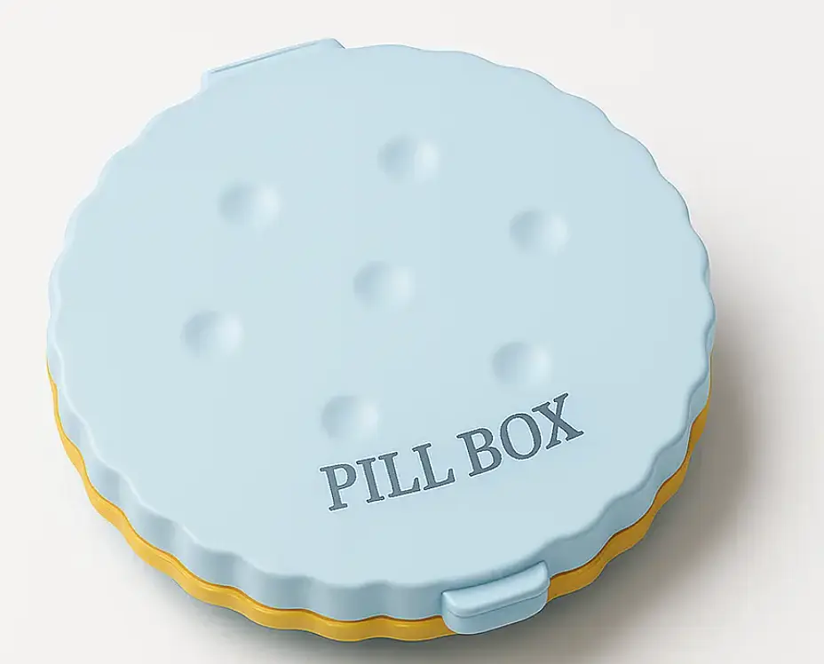 Органайзер для таблеток у формі печива MEMOSAN Cookie Shaped Pill Box синій