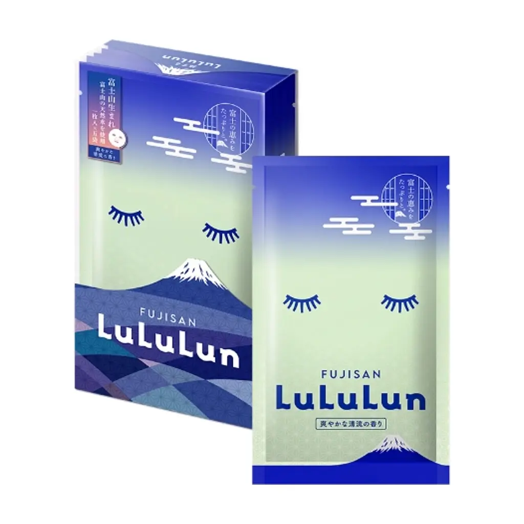 Маска для обличчя Lululun Face Mask Fuji Clear Stream Зволожуюча з джерельною водою з гори Фудзі 1 шт х 5 уп (4580794011490) - фото 3