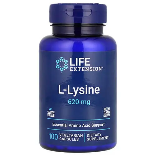Лізин L-Lysine 620 mg 100 Capsules Life Extension vit0005543