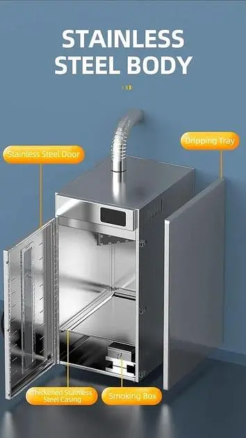 Роторный дегидратор с функцией копчения для колбасных изделий мяса рыбы Food Dehydrator LT-150 - фото 7