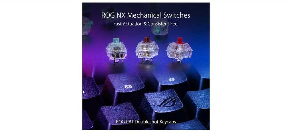 Клавиатура Asus ROG Strix Flare II LED 104key NX Red USB (90MP02D6-BKUA01) - фото 9