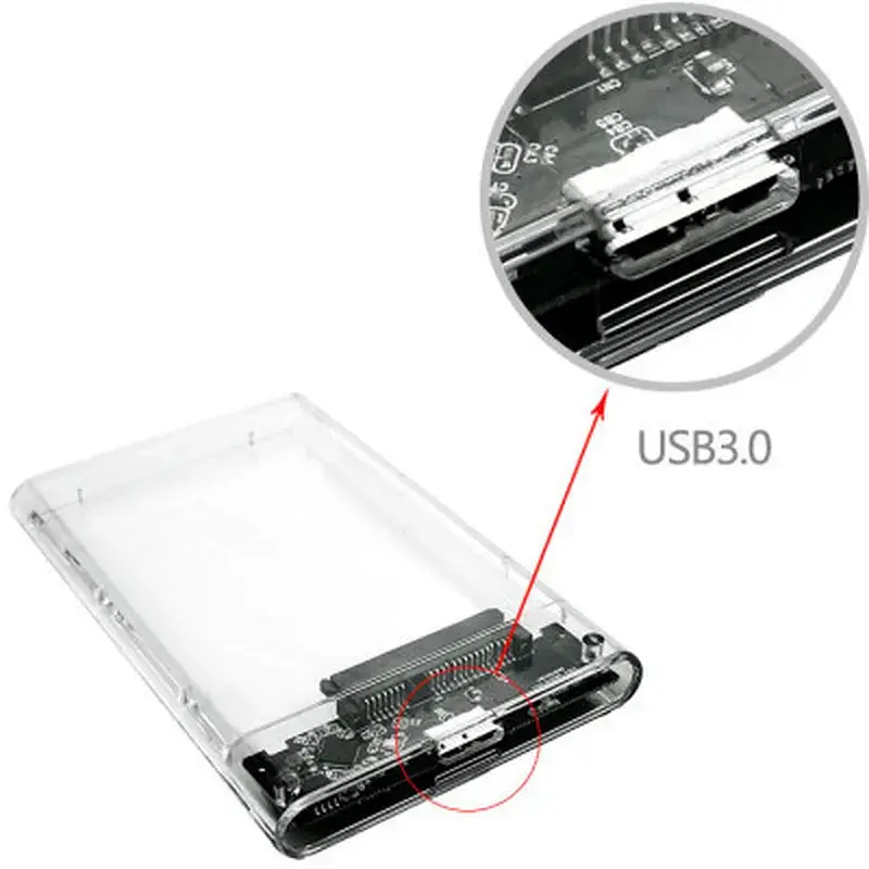 Кишеня зовнішня Dynamode 2.5" SATA HDD/SSD USB 3.0 Transparent (DM-CAD-25316) - фото 8