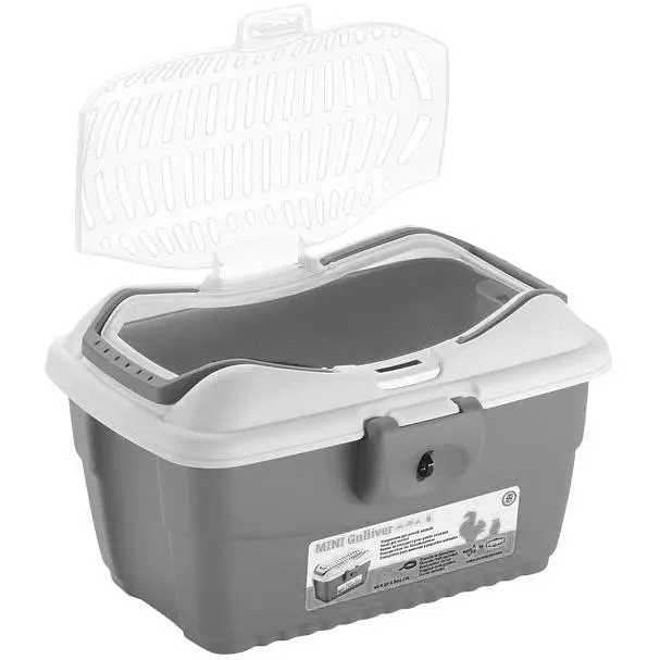 Переноска для тварин Stefanplast Mini Gulliver до 2.5 кг біла з рожевим (96148) - фото 4