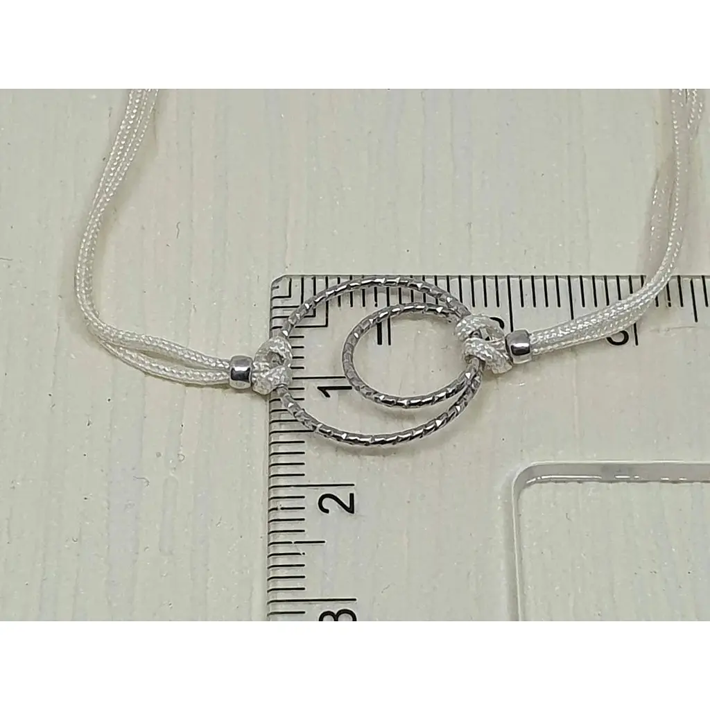 Браслет з текстилю Qvaliz з срібними вставками. 90501130БЕЛ - фото 2