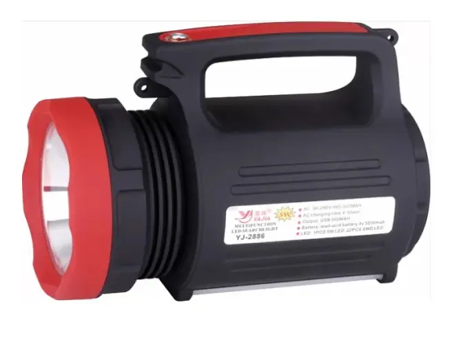 Мощный фонарь Yajia YJ-2886 5W+22SMD + Powerbank (2хOUT4V) + ЗУ220В + 3 режима - фото 8