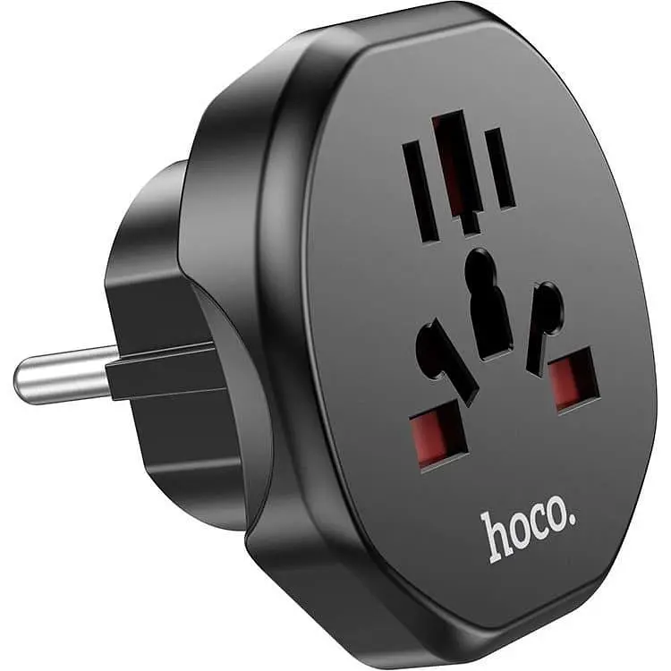 Перехідник 220В HOCO AC6 Black (6931474791511) - фото 2