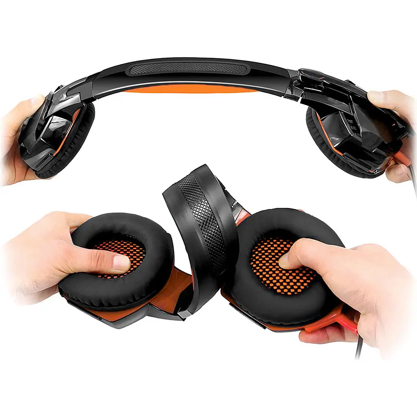 Ігрові навушники REAL-EL GDX-7700 Surround 7.1 Black/Orange (EL124100016) [112563] - фото 9