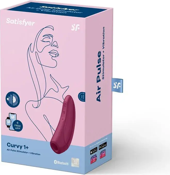 Вибратор с вакуумной стимуляцией Satisfyer Curvy 1+ Rose Red (SO3780) [95850] - фото 7
