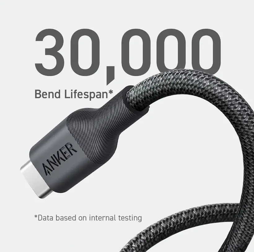 Кабель Anker 544 USB-C to USB-C - 0.9m 140W Bio-Nylon Black (6989635) - фото 2
