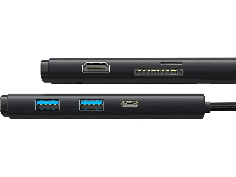 Док-станція BASEUS Lite Series 6-Port Type-C HUB Docking Station Black (WKQX050101) - фото 3