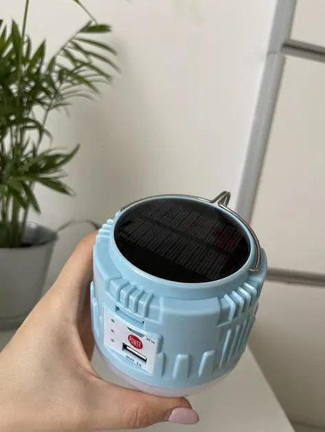 Ліхтар (лампа) для кемпінгу світлодіодна (сонячна батарея) ENERGY Saving Led - фото 2