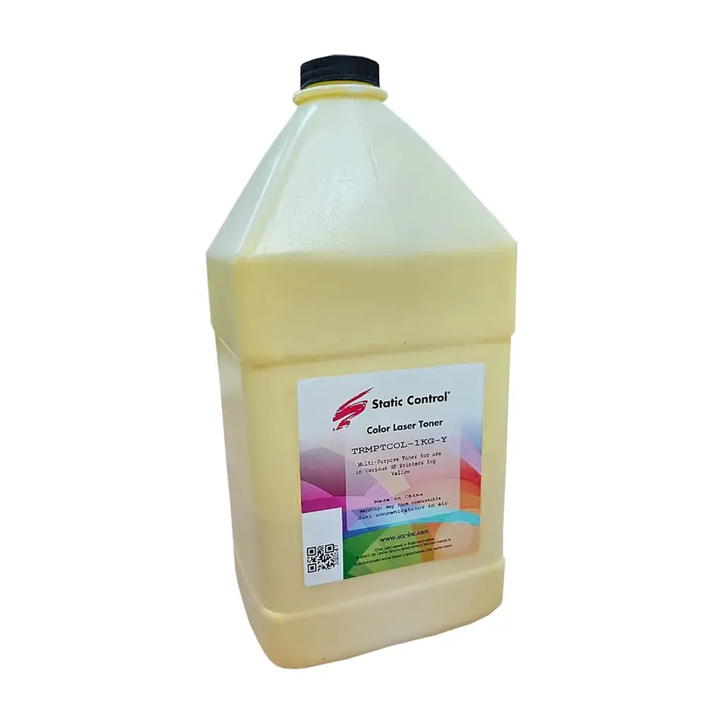 Тонер HP/Canon MPTCOL 1кг yellow Static Control (TRMPTCOL-1KG-Y)