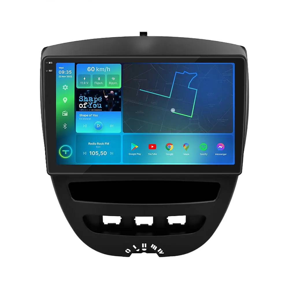 Штатна магнітола TORSSEN 2K Citroen C1/107/Yago FL10 4+64Gb 4G Carplay DSP